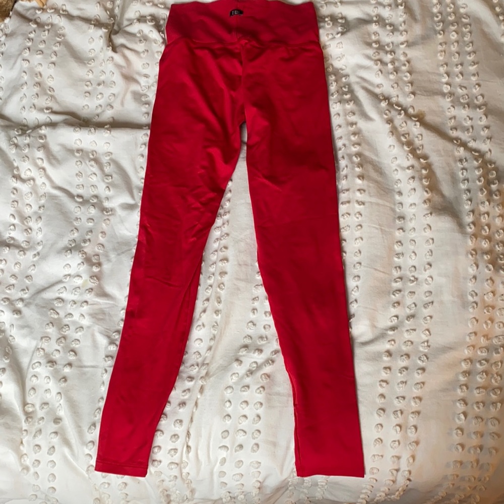 LaLa Land Red Full Length Leggings